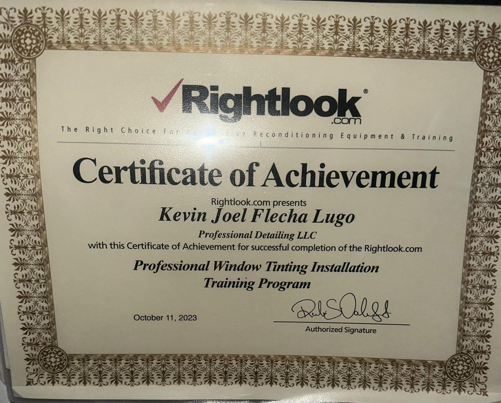 Window Tinting - Certified installer - Professional Detailing Wisconsin Dells