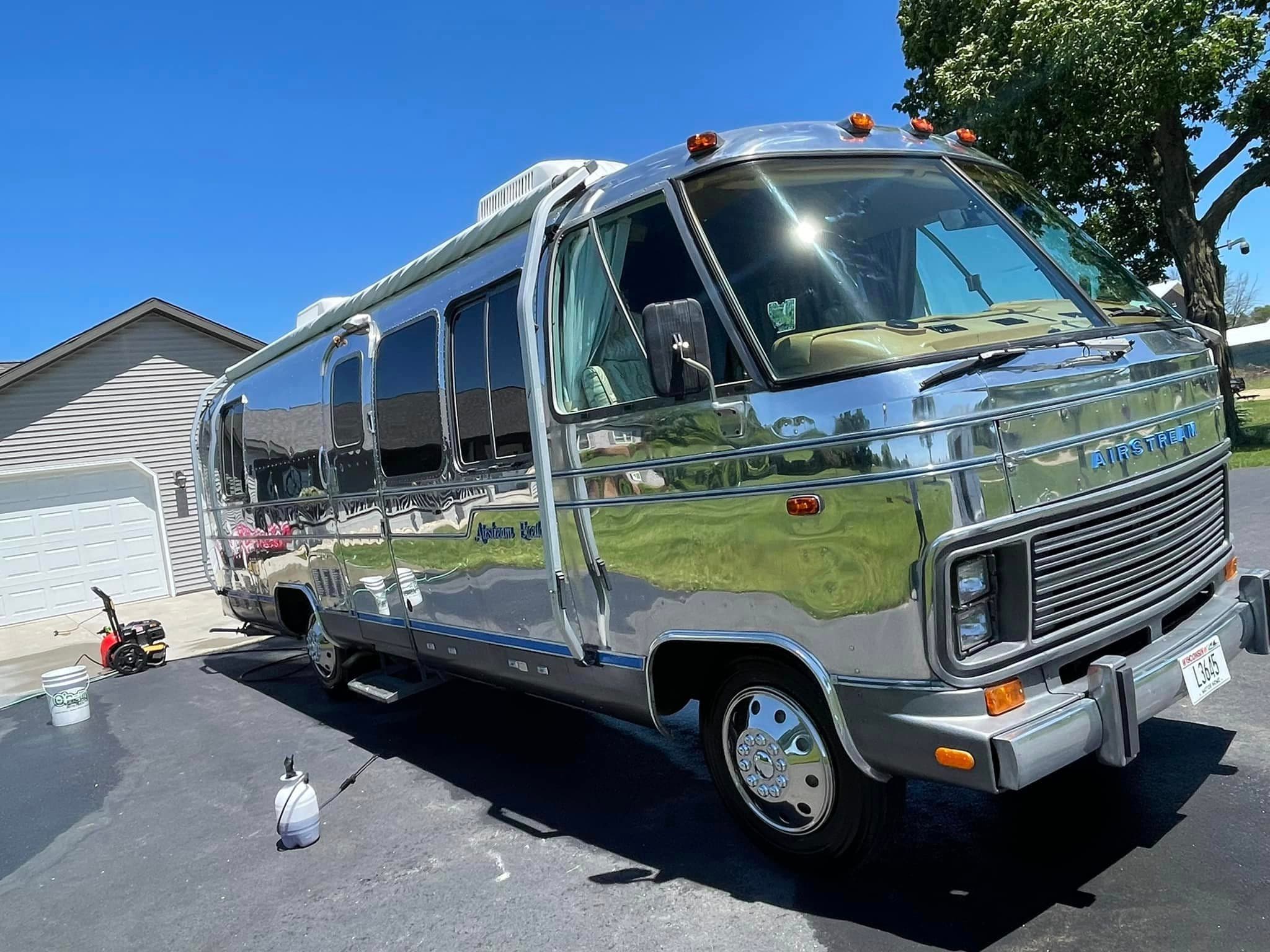 Auto Detailing - Vintage Airstream aluminum - Professional Detailing Wisconsin Dells