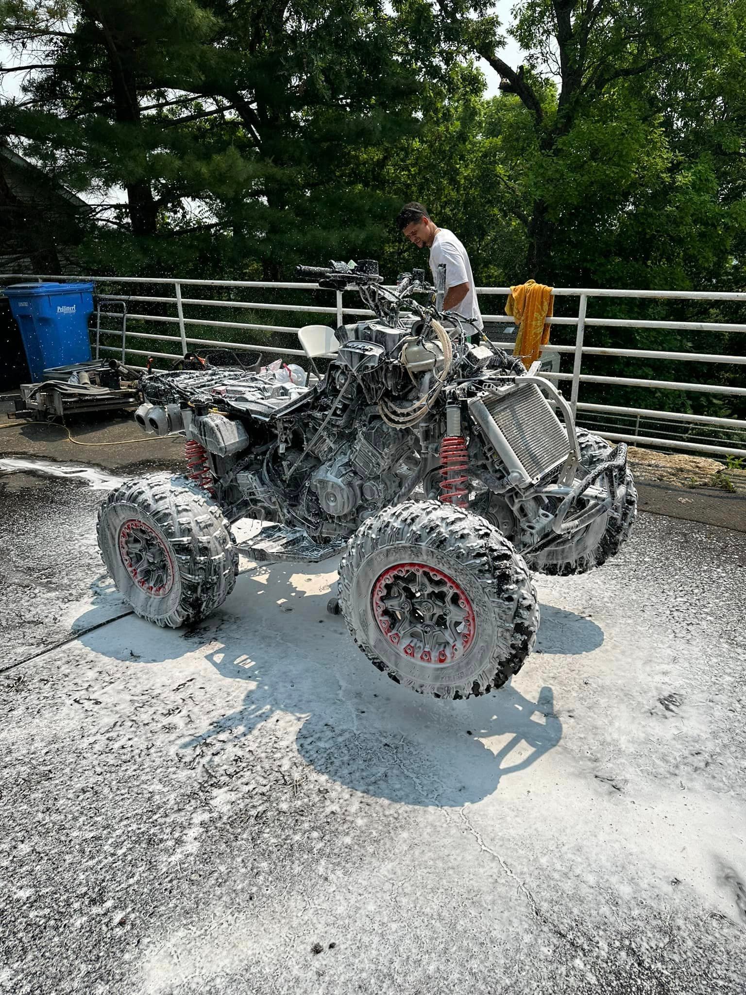 Auto Detailing - ATV foam wash - Professional Detailing Wisconsin Dells