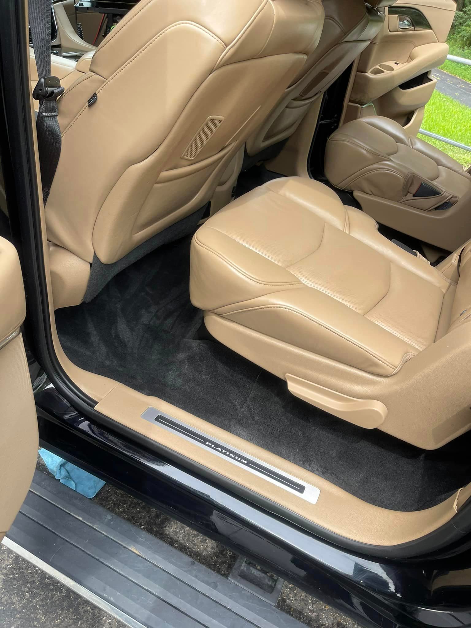 Auto Detailing - Cadillac Escalade Platinum tan leather - Professional Detailing Wisconsin Dells