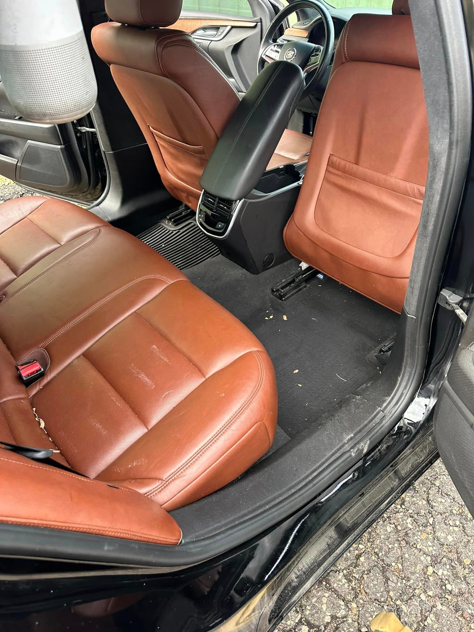 Auto Detailing - Cadillac XTS brown leather - Professional Detailing Wisconsin Dells