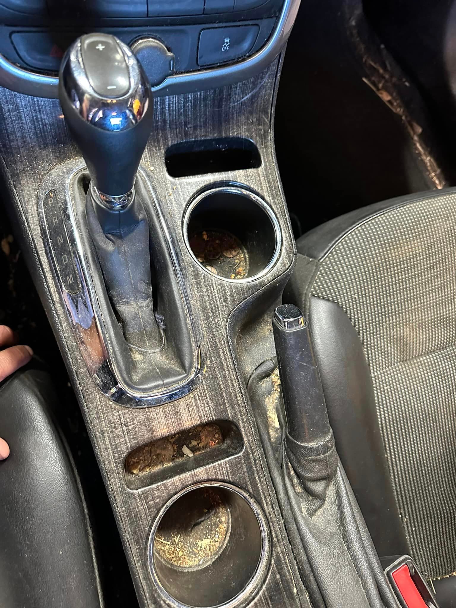Auto Detailing - Chevrolet Malibu console - Professional Detailing Wisconsin Dells