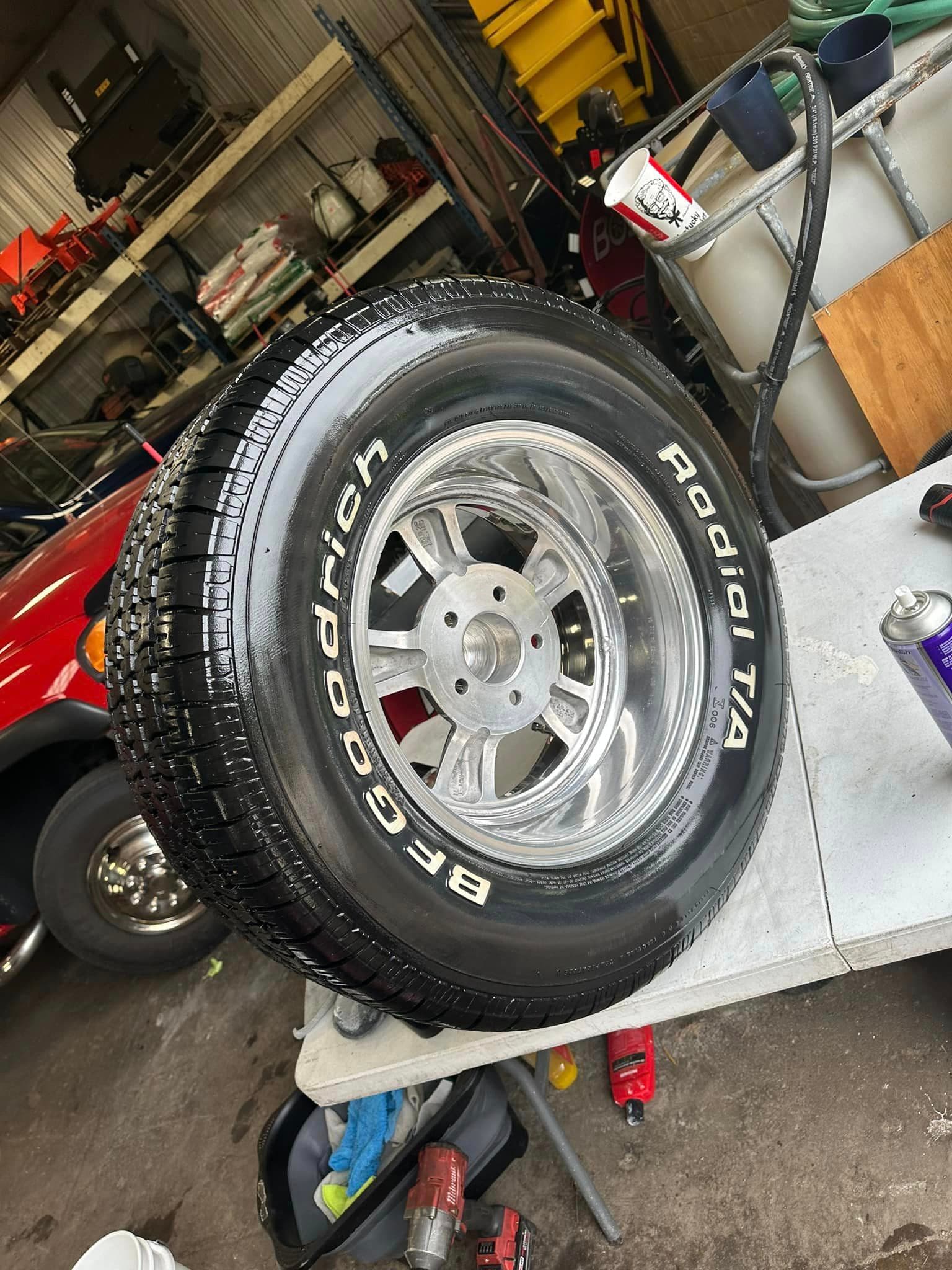 Auto Detailing - Classic Chevrolet Corvette in shop - Professional Detailing Wisconsin Dells