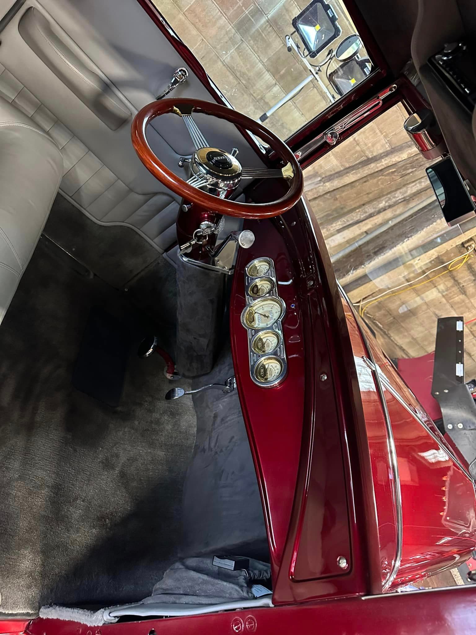 Auto Detailing - Ford Model A Hot Rod interior - Professional Detailing Wisconsin Dells