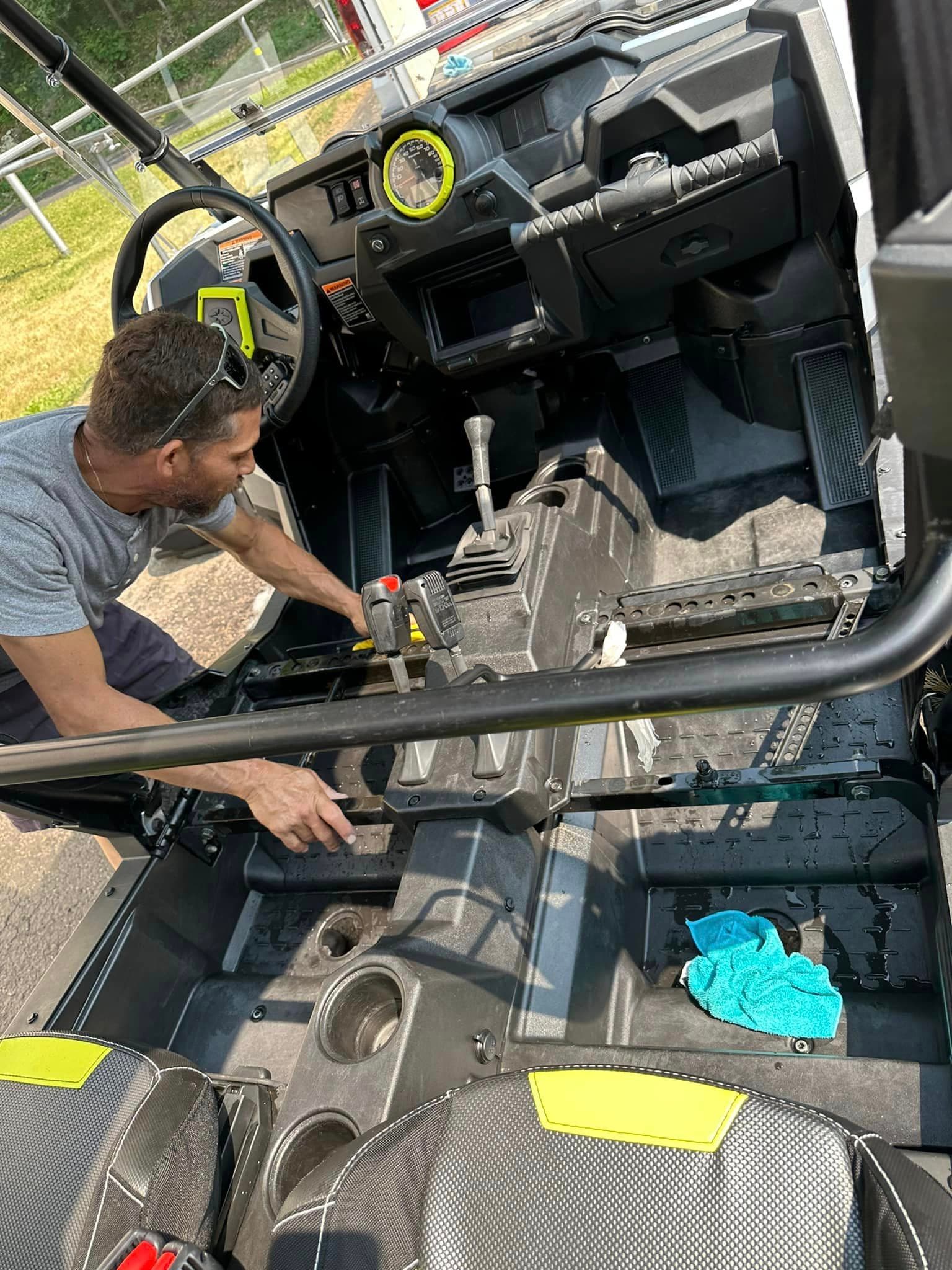 Auto Detailing - Polaris RZR 1000 interior cleaning - Professional Detailing Wisconsin Dells