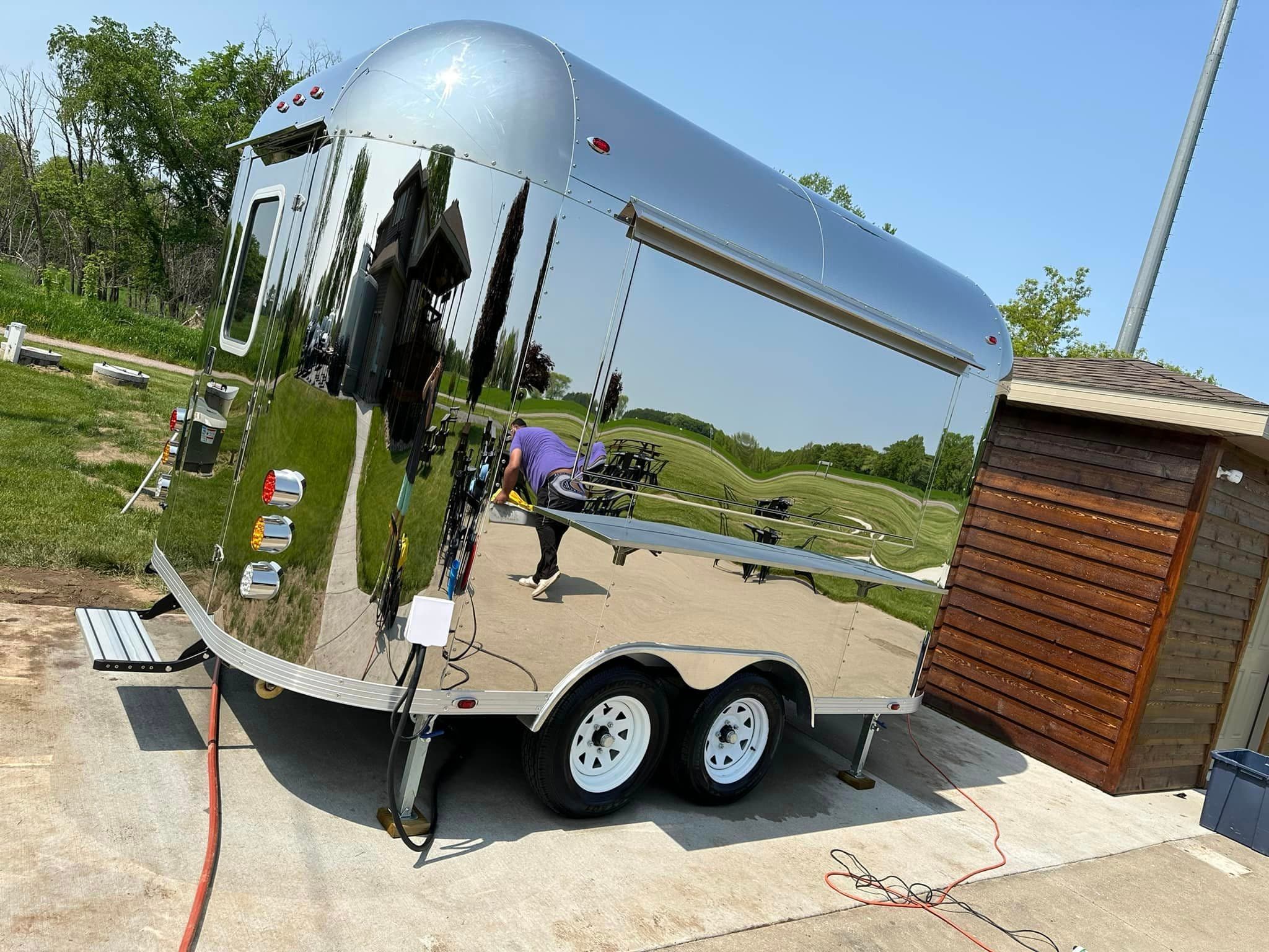 Auto Detailing - Stainless cargo trailer detail - Professional Detailing Wisconsin Dells