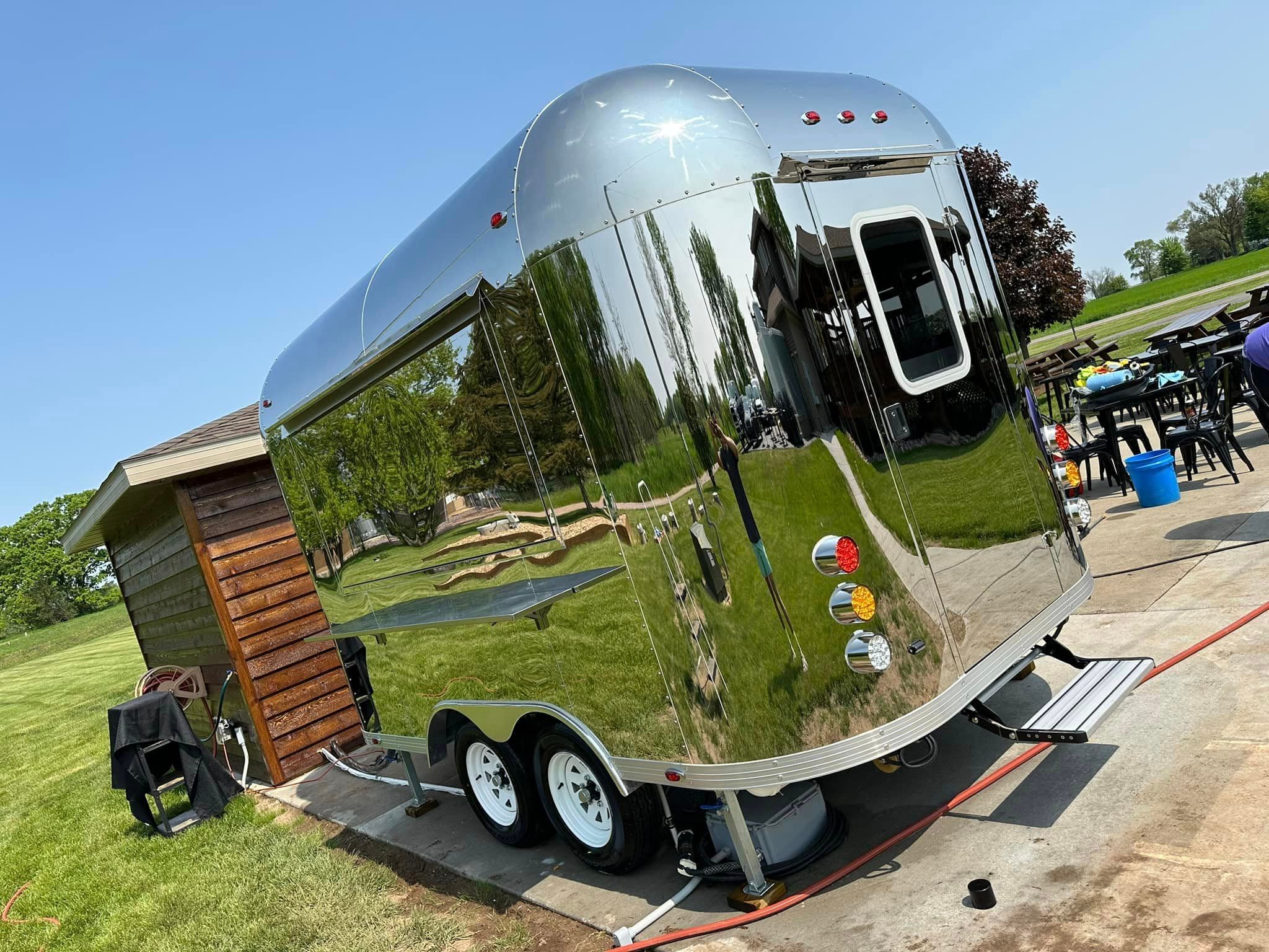 Auto Detailing - Stainless cargo trailer finished - Professional Detailing Wisconsin Dells