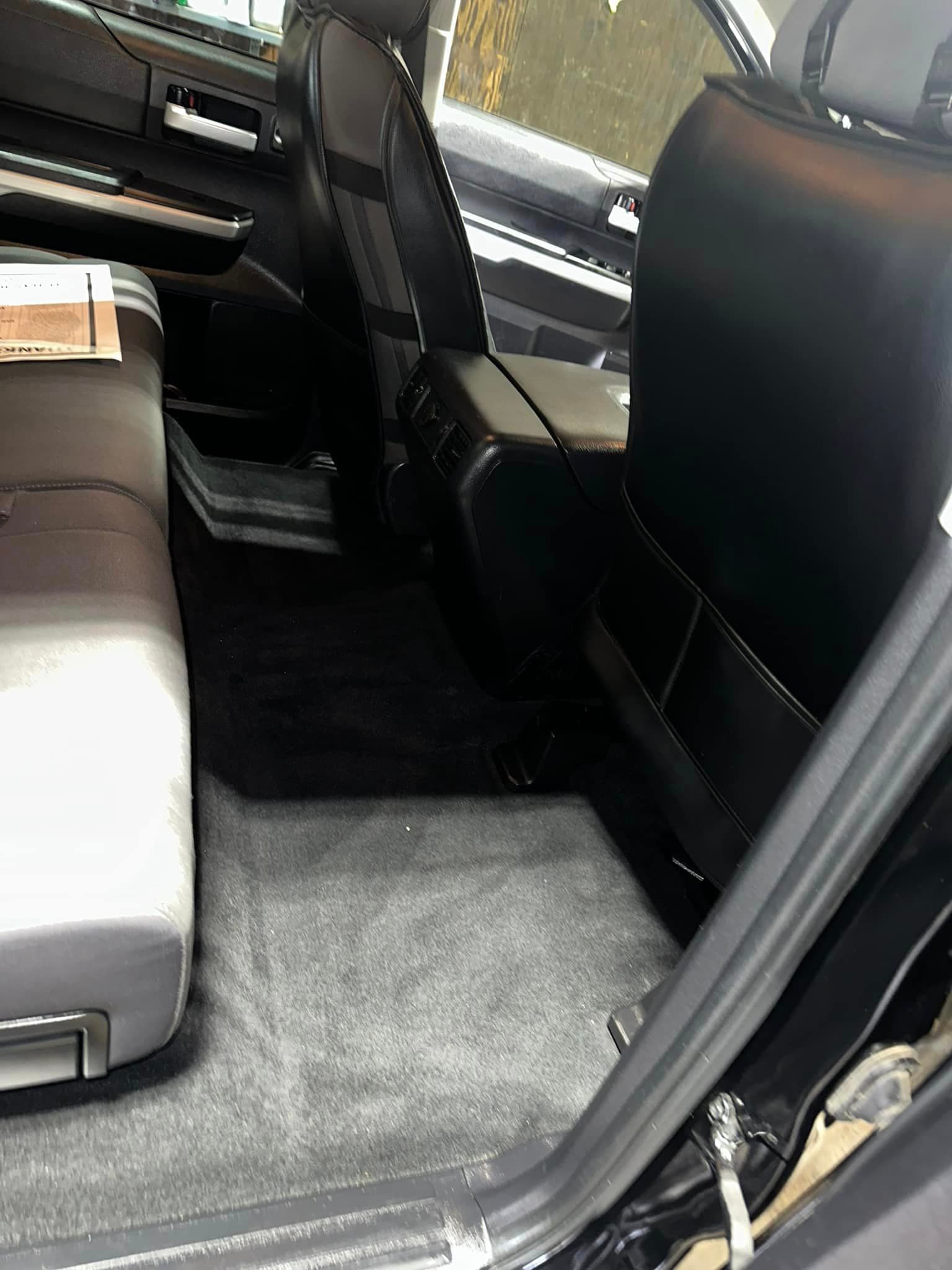 Auto Detailing - Toyota Tundra rear floor - Professional Detailing Wisconsin Dells